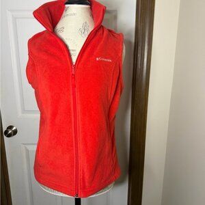 Columbia Vibrant Red Fleece Vest